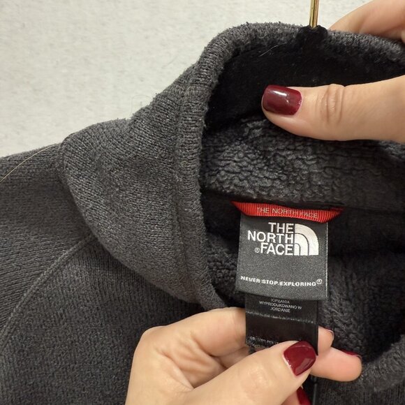 The North Face Jacket Mens Large Gray Full Zip Fleece Chest Pocket Outdoors - Picture 6 of 11